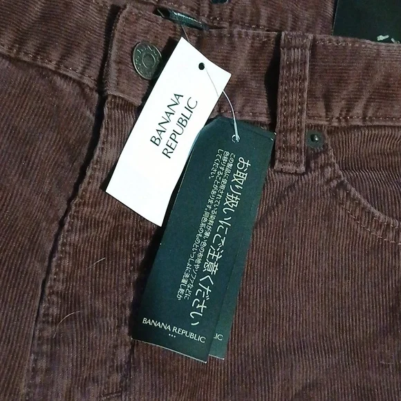 Banana Republic Men's Corduroy‎ Pants - Deep Burgundy. Sz.34 X32 Slim. NWT - Picture 5 of 16